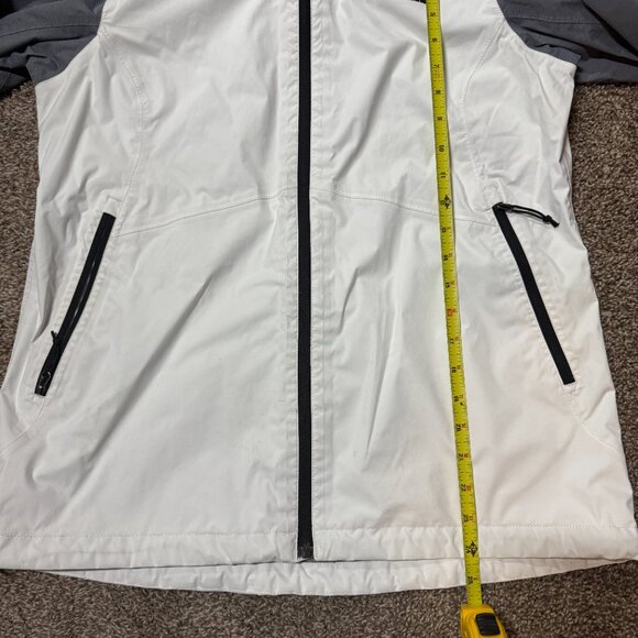 The North Face Women's Resolve Plus Waterproof Shell Jacket Grey White Size L - Picture 3 of 6